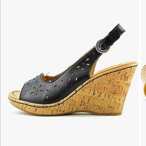 B.O.C Kacee Leather Wedges Sz 7